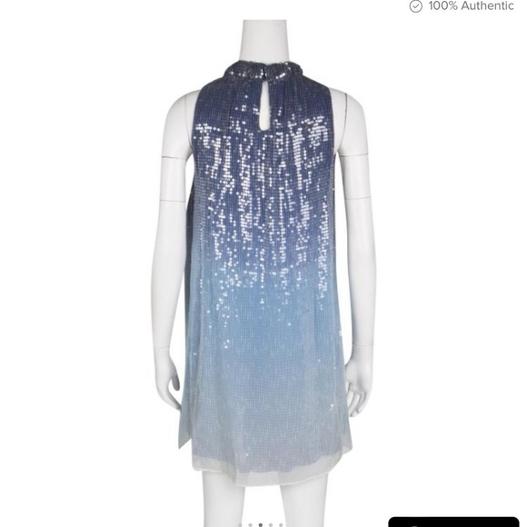 Alice+Olivia silk sequined dress size M NWOT - Picture 3 of 9